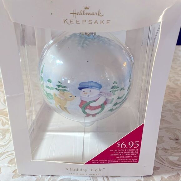 Hallmark Snow Buddies Ceramic Christmas Ornament in Box Gorgeous - Picture 1 of 5